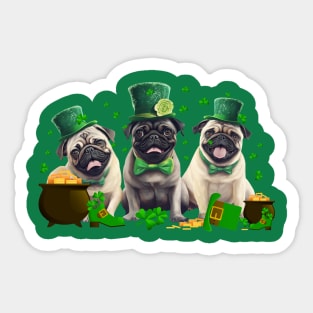 My Pug Is My Lucky Charm St Patricks Day Sticker